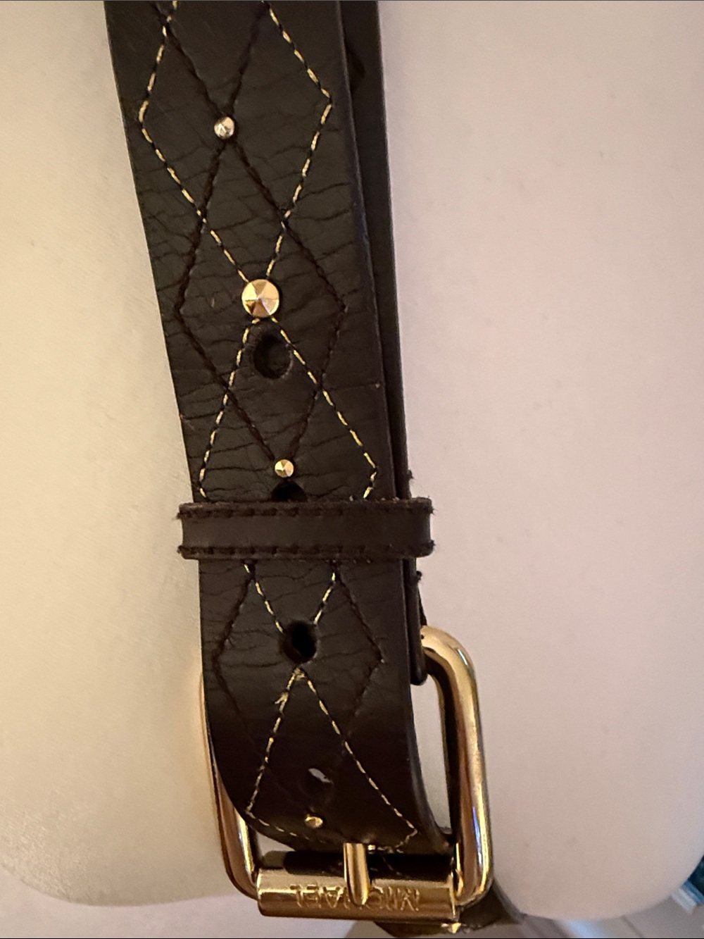 MICHAEL MICHAEL KORS Women’s Brown Leather 45” Extra Large - Picture 2 of 8